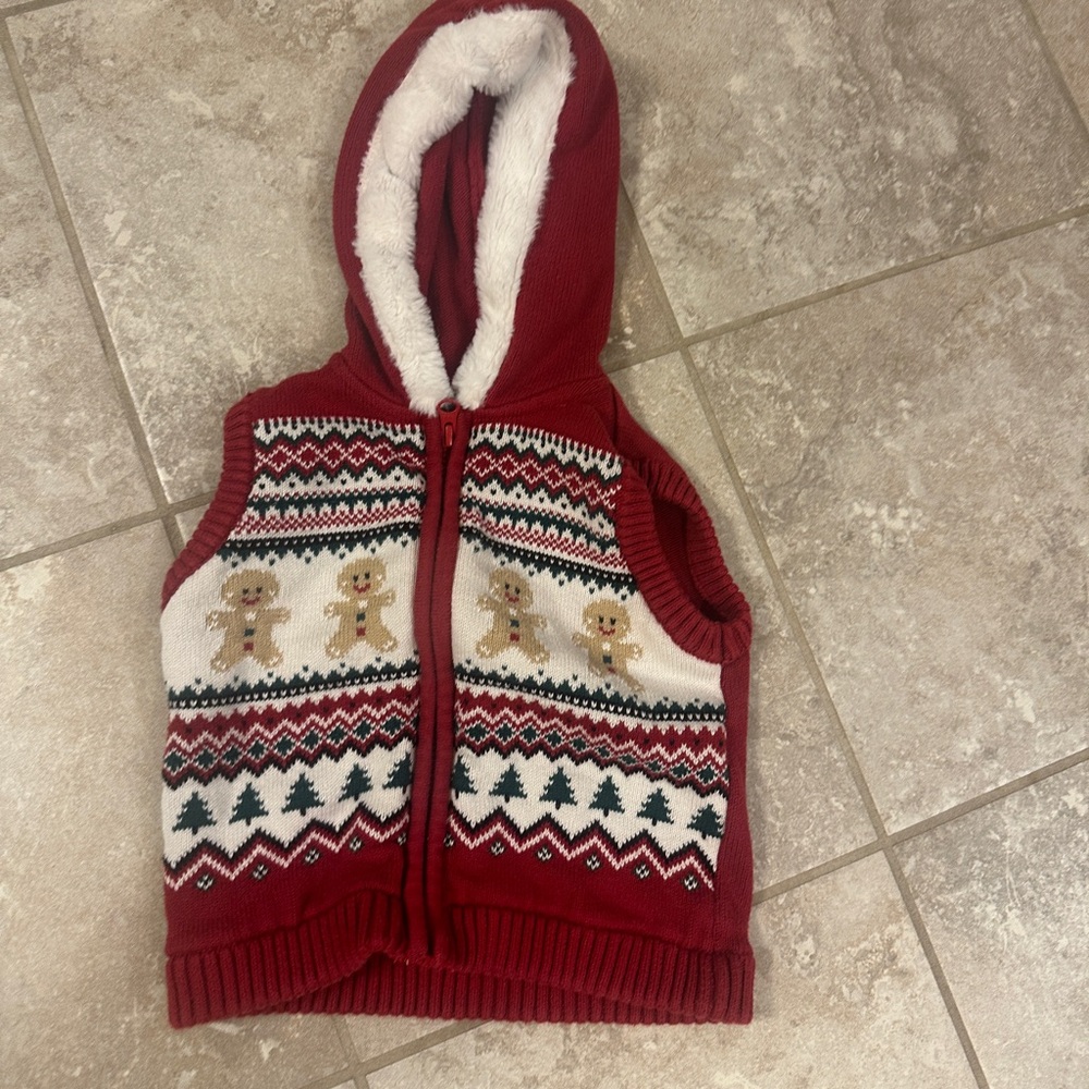 Gymboree Festive Red Hooded Vest for Kids